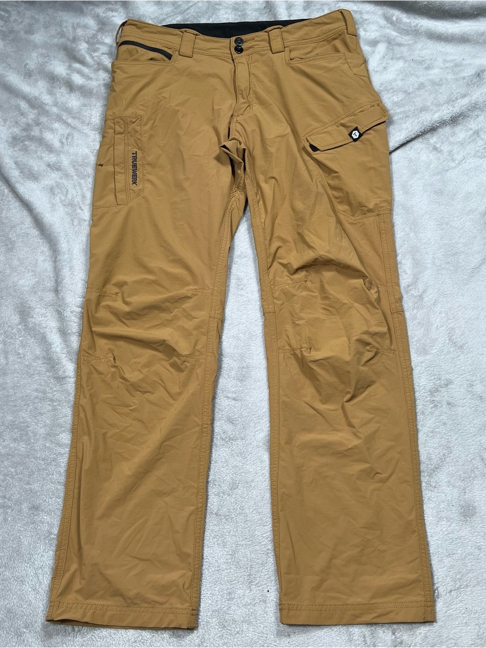 Truewerk T1 Werkpants Mens 34x32 Brown Nylon Stretch Gorpcore Utility Outdoors